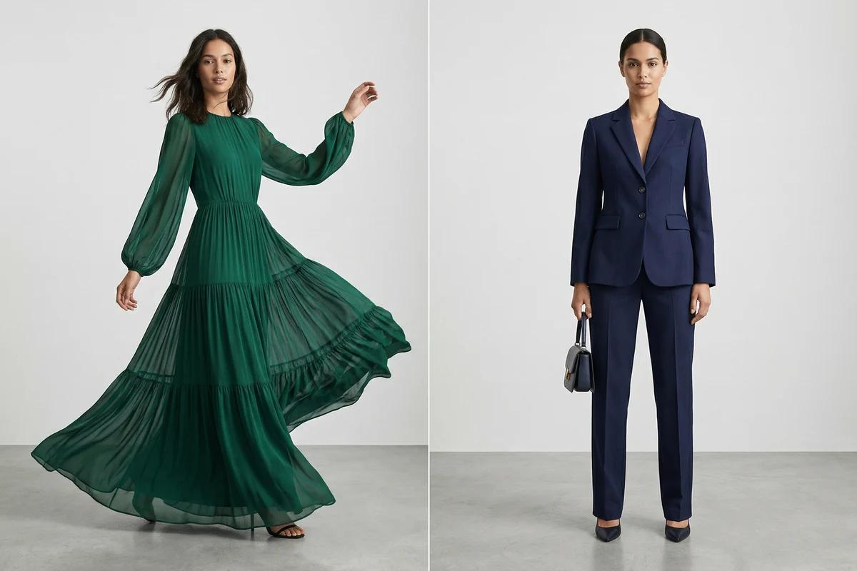 Comparison of movement and structured poses for different garment types